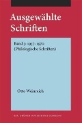 Cover-Bild zum Titel 'Ausgewahlte Schriften' von 'Otto Weinreich'