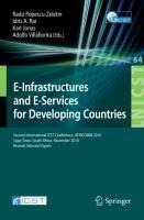 E-Infrastructure and E-Services for Developing Countries - 