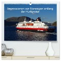 Impressionen von Norwegen entlang der Hurtigruten (hochwertiger Premium Wandkalender 2025 DIN A2 quer), Kunstdruck in Hochglanz - Kattobello Kattobello