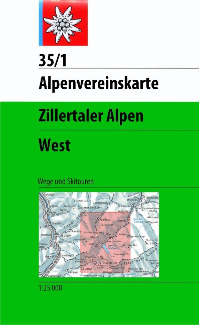 Zillertaler Alpen - West 1:25 000 - 