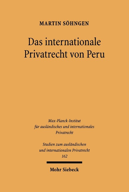 Das internationale Privatrecht von Peru - Martin Söhngen