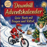 Cover-Bild zum Titel 'Downhill-Adventskalender: Quiz-Buch mit Fragen und Rätsel' von 'Schlauvento Interactive'