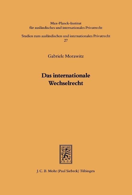 Das internationale Wechselrecht - Gabriele Morawitz