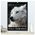 Wolf-Gesichter (hochwertiger Premium Wandkalender 2025 DIN A2 hoch), Kunstdruck in Hochglanz - Elisabeth Stanzer