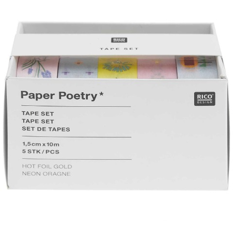 Tape Set Futschikato, Floral FSC MIX, 5 Stk., 1,5 cm x 10 m - 
