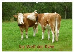 Cover-Bild zum Titel 'Die Welt der Kühe (Wandkalender 2026 DIN A2 quer), CALVENDO Monatskalender' von 'Kattobello Kattobello'