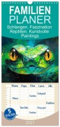 Cover-Bild zum Titel 'Familienplaner 2027 - Schlangen. Faszination Reptilien. Kunstvolle Paintings mit 5 Spalten (Wandkalender, 21 x 45 cm) CALVENDO' von 'Rose Hurley'