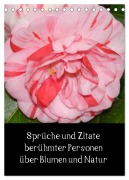 Sprüche und Zitate berühmter Personen über Blumen und Natur (Tischkalender 2026 DIN A5 hoch), CALVENDO Monatskalender - Sven Herkenrath