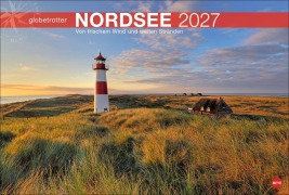 Cover-Bild zum Titel 'Nordsee Globetrotter Kalender 2027 - Von frischem Wind und weiten Stränden' von ''