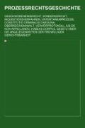 Cover-Bild zum Titel 'Prozessrechtsgeschichte' von ''