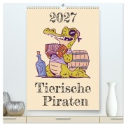 Cover-Bild zum Titel 'Tierische Piraten (hochwertiger Premium Wandkalender 2027 DIN A2 hoch), Kunstdruck in Hochglanz' von 'Luca Schmidt'