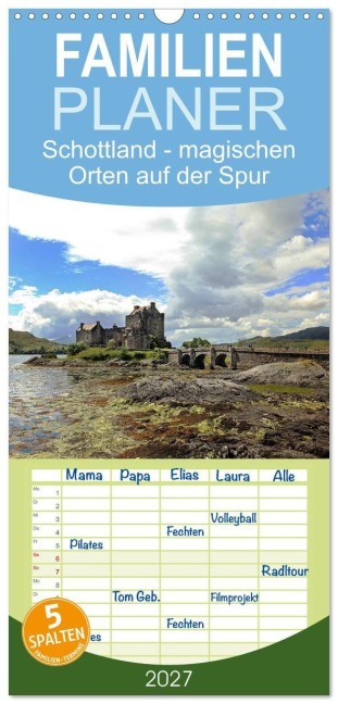 Familienplaner 2027 - Schottland - magischen Orten auf der Spur mit 5 Spalten (Wandkalender, 21 x 45 cm) CALVENDO - Alexandra Winter