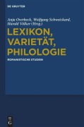 Cover-Bild zum Titel 'Lexikon, Varietät, Philologie' von ''