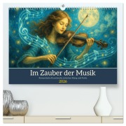 Cover-Bild zum Titel 'Im Zauber der Musik - Romantische Kunstwerke zwischen Klang und Farbe (hochwertiger Premium Wandkalender 2026 DIN A2 quer), Kunstdruck in Hochglanz' von 'Fred Schimak'