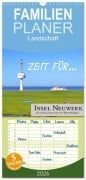 Cover-Bild zum Titel 'Familienplaner 2026 - Zeit für... Insel Neuwerk - Kulturlandschaft im Wattenmeer mit 5 Spalten (Wandkalender, 21 x 45 cm) CALVENDO' von 'Cora Klick'