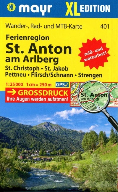 Mayr Wanderkarte Ferienregion St. Anton am Arlberg XL 1:25.000 - 