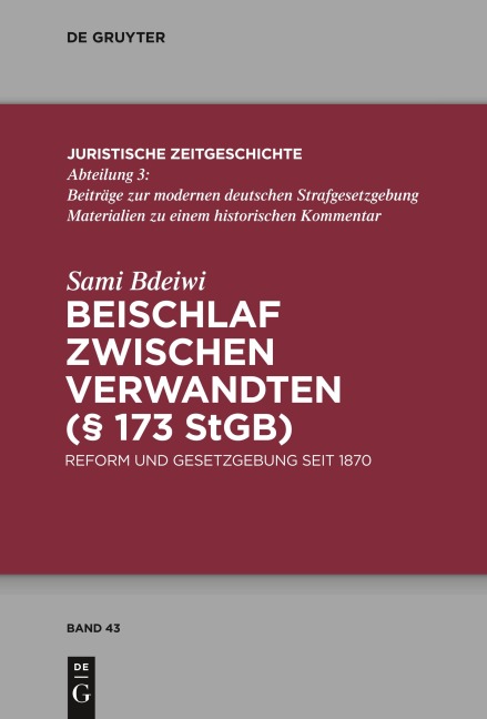 Beischlaf zwischen Verwandten (§ 173 StGB) - Sami Bdeiwi
