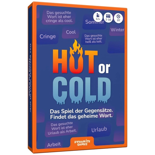 DYNAMITE GAMES® - Hot or Cold "Das Spiel der Gegensätze - Findet das geheime Code Wort" - 