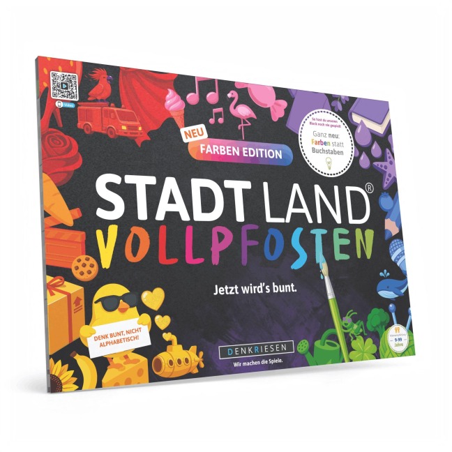 DENKRIESEN - STADT LAND VOLLPFOSTEN® Farben Edition - "Jetzt wird's bunt" | A4 Spielblock - Denis Görz, Ricardo Barreto