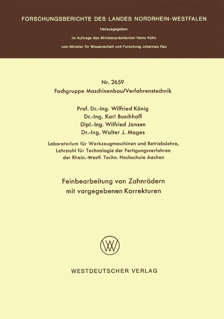 Feinbearbeitung von Zahnrädern mit vorgegebenen Korrekturen - 