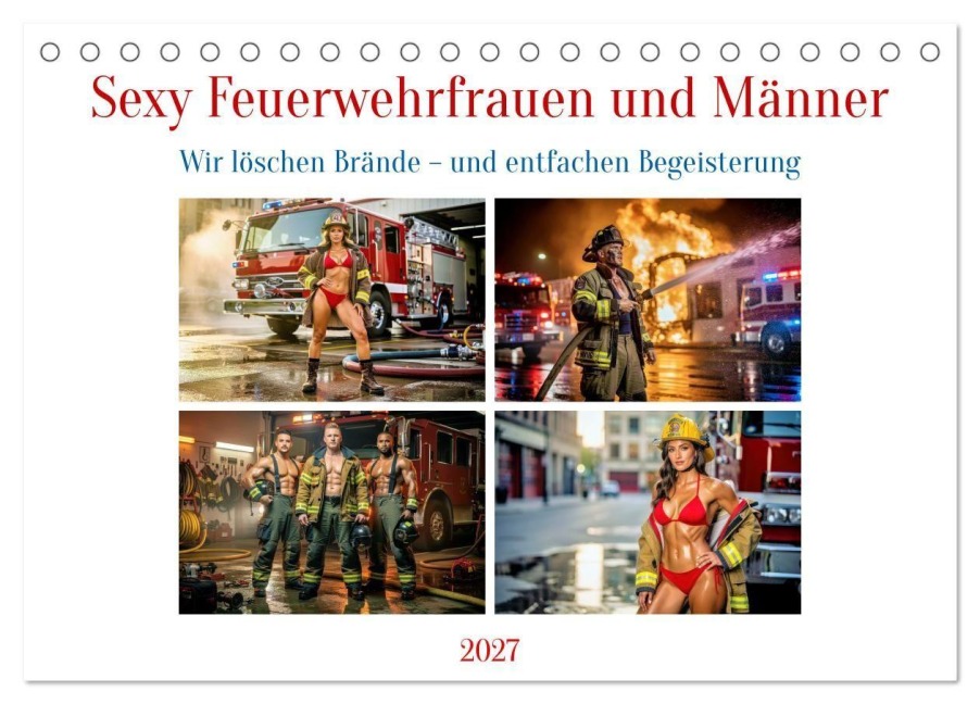 Sexy Feuerwehrfrauen und Männer (Tischkalender 2027 DIN A5 quer), CALVENDO Monatskalender - Torsten Irmer