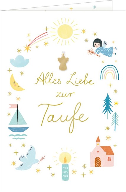 Grußkarte - Alles Liebe zur Taufe - 