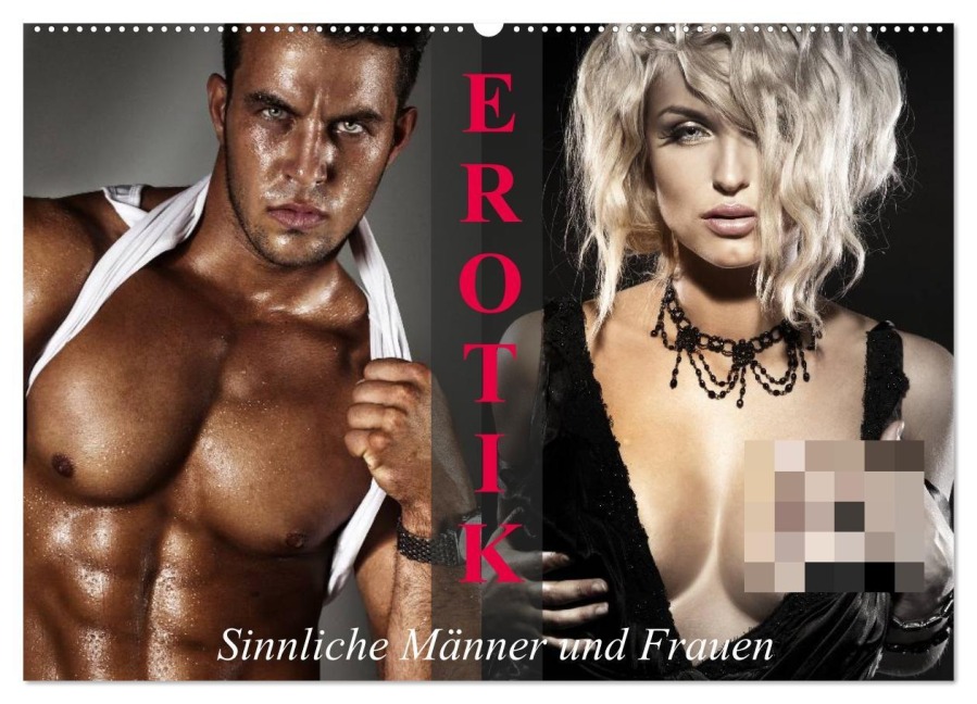 Erotik - Sinnliche Männer und Frauen (Wandkalender 2026 DIN A2 quer), CALVENDO Monatskalender - Elisabeth Stanzer