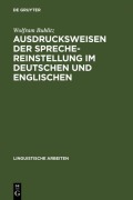Cover-Bild zum Titel 'Ausdrucksweisen der Sprechereinstellung im Deutschen und Englischen' von 'Wolfram Bublitz'