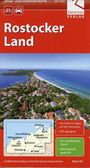 Reise- und Entdeckerkarte Rostocker Land - 
