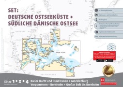 Cover-Bild zum Titel 'Sportbootkarten Satz 1, 2 und 4 Set: Deutsche Ostseeküste und Südliche Dänische Ostsee (Ausgabe 2025)' von ''
