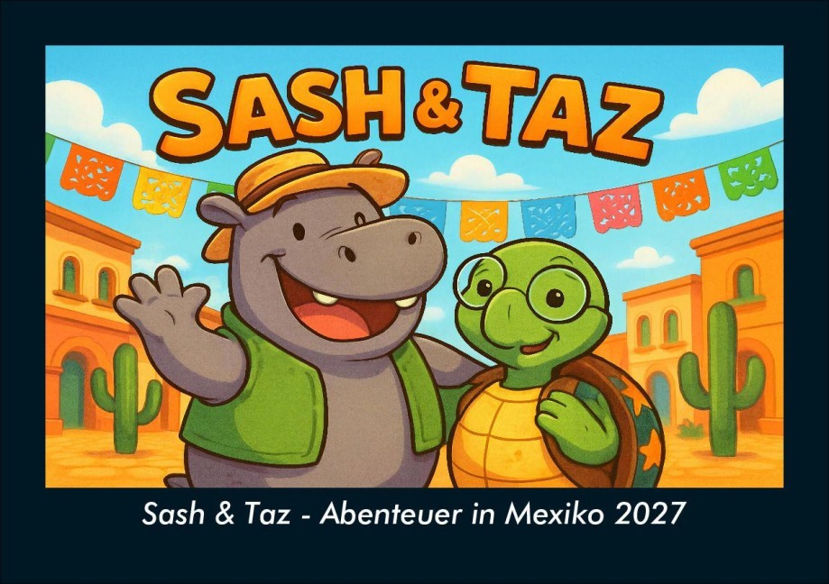 Sash & Taz - Abenteuer in Mexiko 2027 Fotokalender DIN A5 - Tobias Schmitt, Kevin Heber