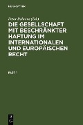 Cover-Bild zum Titel 'Die Gesellschaft mit beschränkter Haftung im internationalen und europäischen Recht' von ''