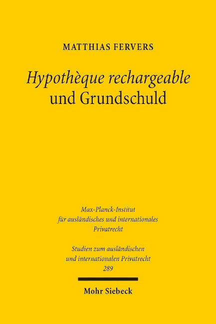 Hypothèque rechargeable und Grundschuld - Matthias Fervers