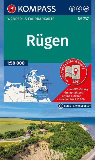 KOMPASS Wanderkarte 737 Rügen 1:50.000 - 