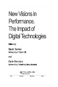Cover-Bild zum Titel 'New Visions In Performance' von 'Gavin Carver, Colin Beardon'