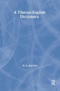Cover-Bild zum Titel 'Tibetan-English Dictionary' von 'H A Jaschke'