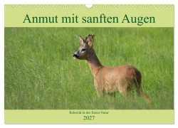 Cover-Bild zum Titel 'Anmut mit sanften Augen - Rehwild in der freien Natur (Wandkalender 2027 DIN A3 quer), CALVENDO Monatskalender' von 'Sabine Grahneis'