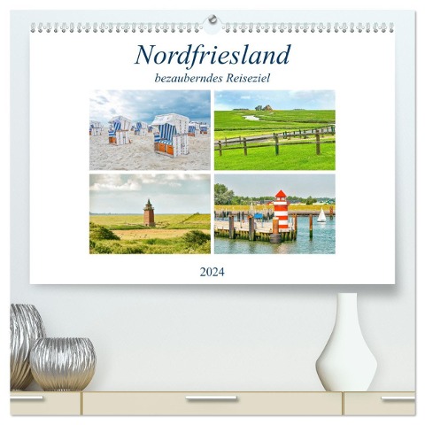 Nordfriesland - bezauberndes Reiseziel (hochwertiger Premium Wandkalender 2024 DIN A2 quer), Kunstdruck in Hochglanz - Nina Schwarze
