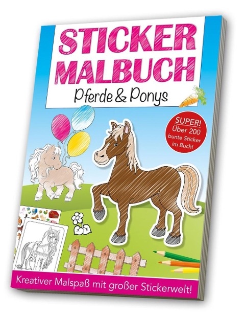 Stickermalbuch: Pferde & Ponys - 