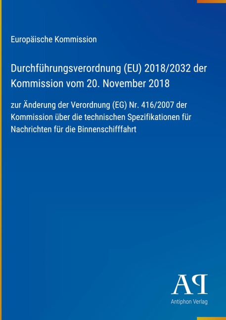 Durchführungsverordnung (EU) 2018/2032 der Kommission vom 20. November 2018 - Europäische Kommission