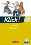 Cover-Bild zum Titel 'Klick! Englisch 1: 5. Schuljahr. Arbeitsheft mit Hör-CD' von 'Angela Backhaus, Susanne Baumgartner, Berit Rudolph'