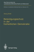 Cover-Bild zum Titel 'Beleidigungsschutz in der freiheitlichen Demokratie / Defamation Law in Democratic States' von 'Georg Nolte'