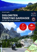 Cover-Bild zum Titel 'Motorradreiseführer Dolomiten, Trentino, Südtirol, Gardasee' von 'Hans Michael Engelke'