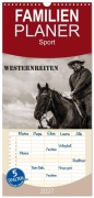 Cover-Bild zum Titel 'Familienplaner 2027 - Westernreiten mit 5 Spalten (Wandkalender, 21 x 45 cm) CALVENDO' von 'Berit Seiboth'