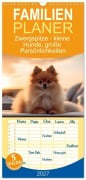 Cover-Bild zum Titel 'Familienplaner 2027 - Zwergspitze - kleine Hunde, große Persönlichkeiten mit 5 Spalten (Wandkalender, 21 x 45 cm) CALVENDO' von 'Gisela Walther'