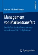 Cover-Bild zum Titel 'Management von Markentransfers' von 'Carsten Schulze-Bentrop'