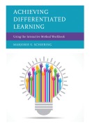 Cover-Bild zum Titel 'Achieving Differentiated Learning' von 'Marjorie S. Schiering'