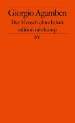 Cover-Bild zum Titel 'Der Mensch ohne Inhalt' von 'Giorgio Agamben'