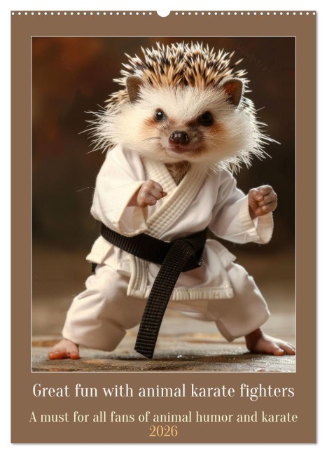 Great fun with animal karate fighters (Wall Calendar 2026 DIN A2 portrait), CALVENDO 12 Month Wall Calendar - Peter Ruebsamen