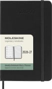 Cover-Bild zum Titel 'Moleskine 18 Monate Wochen Notizkalender 2026/2027, P/A6, 1 Wo = 1 Seite, Rechts linierte Seite, Fester Einband, Schwarz<BR>' von ''